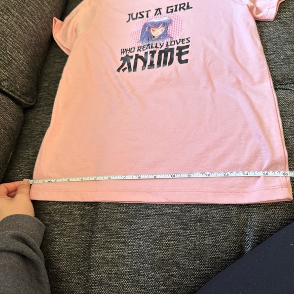 Pink Anime Graphic Kids T-Shirt - Picture 4 of 8